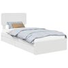 vidaXL Opslag bed met hoofdeinde met lade Wit 90 x 190 cm Bewerkt hout