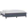 vidaXL Boxspring met matras fluweel donkergrijs 180x210 cm