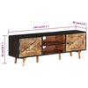 vidaXL Tv-meubel 140x30x46 cm ruw mangohout en massief acaciahout