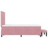 vidaXL Boxspring bed met matras Roze 120 x 200 cm Fluweel