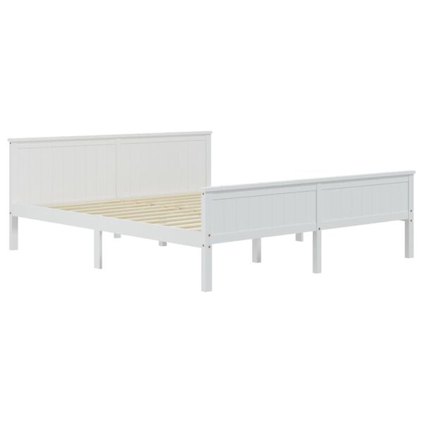 vidaXL Bedframe met 2 lades massief grenenhout wit 200x200 cm