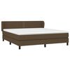 vidaXL Boxspring met matras stof donkerbruin 160x200 cm