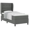 vidaXL Boxspring bed met hoofdeinde Donkergrijs 80 x 200 cm Stof