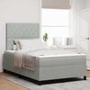 vidaXL Boxspringbed met matras Lichtgrijs 120 x 190 cm Stof