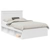 vidaXL Bedframe met hoofdeinde Wit 120 x 190 cm Massief grenenhout