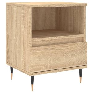 vidaXL Nachtkastje 40x35x50 cm bewerkt hout sonoma eikenkleurig