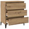 vidaXL Dressoir 60x35x70 cm bewerkt hout artisanaal eikenkleur