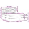 vidaXL Ottoman bed met matras 160x200cm stof donkergrijs