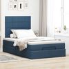 vidaXL Ottoman bed met matras 120x190 cm stof blauw