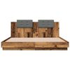 vidaXL Bedframe met Hoofdeinde Oud Hout 200 x 200 cm Bewerkt hout