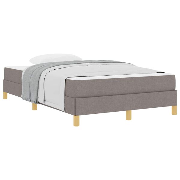 vidaXL Boxspringbed met matras Taupe 120 x 200 cm Stof