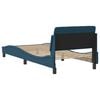 vidaXL Bedframe met hoofdeinde "Dover" fluweel blauw 90x190 cm