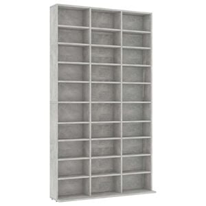 vidaXL Cd-kast 102x16x177,5 cm bewerkt hout betongrijs