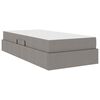 vidaXL Opbergbed met matras met matras Taupe 90 x 190 cm Polyester