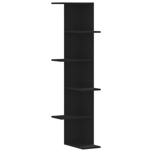 vidaXL Hoekwandschap 36,5x36,5x140 cm bewerkt hout zwart