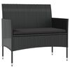 vidaXL 8-delige Loungeset met kussens poly rattan zwart