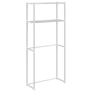 vidaXL Wasmachineplank met plank Wit 63 x 27 x 136 cm Aluminium