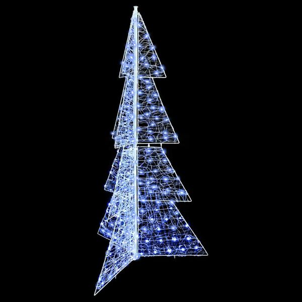 vidaXL Kerstboom met 240 LED Koud Wit 180 cm Acryl