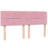 vidaXL Boxspring met matras fluweel roze 160x220 cm