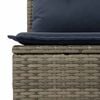 vidaXL 12-delige Loungeset met kussens poly rattan grijs