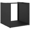 vidaXL Brandhoutrek 40x40x40 cm koudgewalst staal zwart