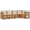 vidaXL Hoekbank Set 4 pcs Naturel Massief Acaciahout
