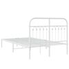 vidaXL Bedframe met hoofdbord metaal wit 120x200 cm