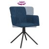 vidaXL Eetkamerstoelen draaibaar 2 st fluweel blauw