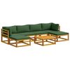 vidaXL Bankstel 7 st Naturel Massief Acaciahout