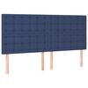 vidaXL Bedframe met hoofdeinde stof blauw 180x200 cm