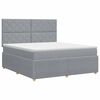 vidaXL Boxspringbed met matras Lichtgrijs 140 x 200 cm Stof