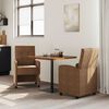 vidaXL Dining Stoelen met Wielen 2 pcs Bruin 58 x 67 x 97 cm