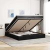 vidaXL Ottoman bed met matras 160x200cm stof zwart