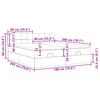 vidaXL Ottoman bed met matrassen 180x200cm fluweel lichtgrijs