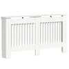 vidaXL Radiatorafdekking Hoogglans Wit 152 x 19 x 81,5 cm Bewerkt hout