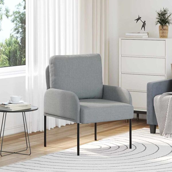 vidaXL Banken met kussen 55cm Lichtgrijs Multiplex