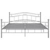 vidaXL Bedframe metaal grijs 160x200 cm