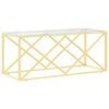 vidaXL Salontafel 110x45x45 cm roestvrij staal en glas