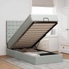 vidaXL Ottoman bed met matrassen en LED's 90x200cm fluweel lichtgrijs