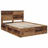 vidaXL Bedframe met hoofdeinde Oudhout 140 x 200 cm Massief grenenhout