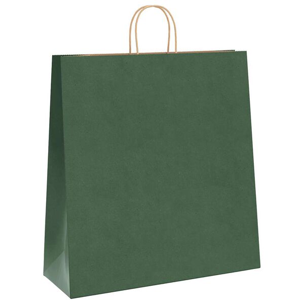 vidaXL Papieren zakken 250 st met hengsels 45x17x48 cm groen