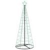 vidaXL LED Kerstboom 180 cm 168 LED's RGB Staal RGB