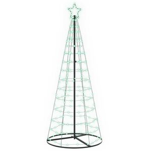 vidaXL LED Kerstboom 180 cm 168 LED's RGB Staal RGB