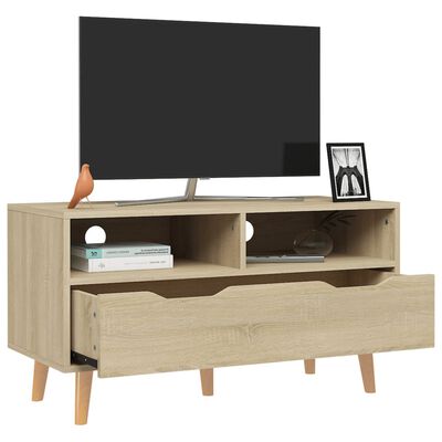 vidaXL Tv-meubel 90x40x48,5 cm bewerkt hout sonoma eikenkleurig
