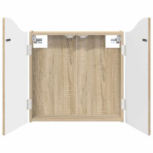 vidaXL Dartbord Kabinet Sonoma Eiken 56 x 12 x 63 cm Bewerkt hout