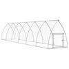 vidaXL Kippenhok 600x105x120 cm gegalvaniseerd staal zilverkleurig