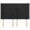 vidaXL Hoofdbord met randen 147x16x118/128 cm fluweel zwart