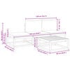 vidaXL 4-delige tuinbankset met kussens acaciahout & rotan