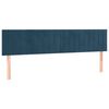 vidaXL Hoofdborden 200x5x78/88 cm fluweel donkerblauw
