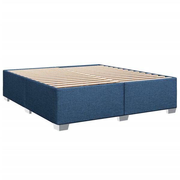 vidaXL Bedframe zonder matras stof blauw 200x200 cm